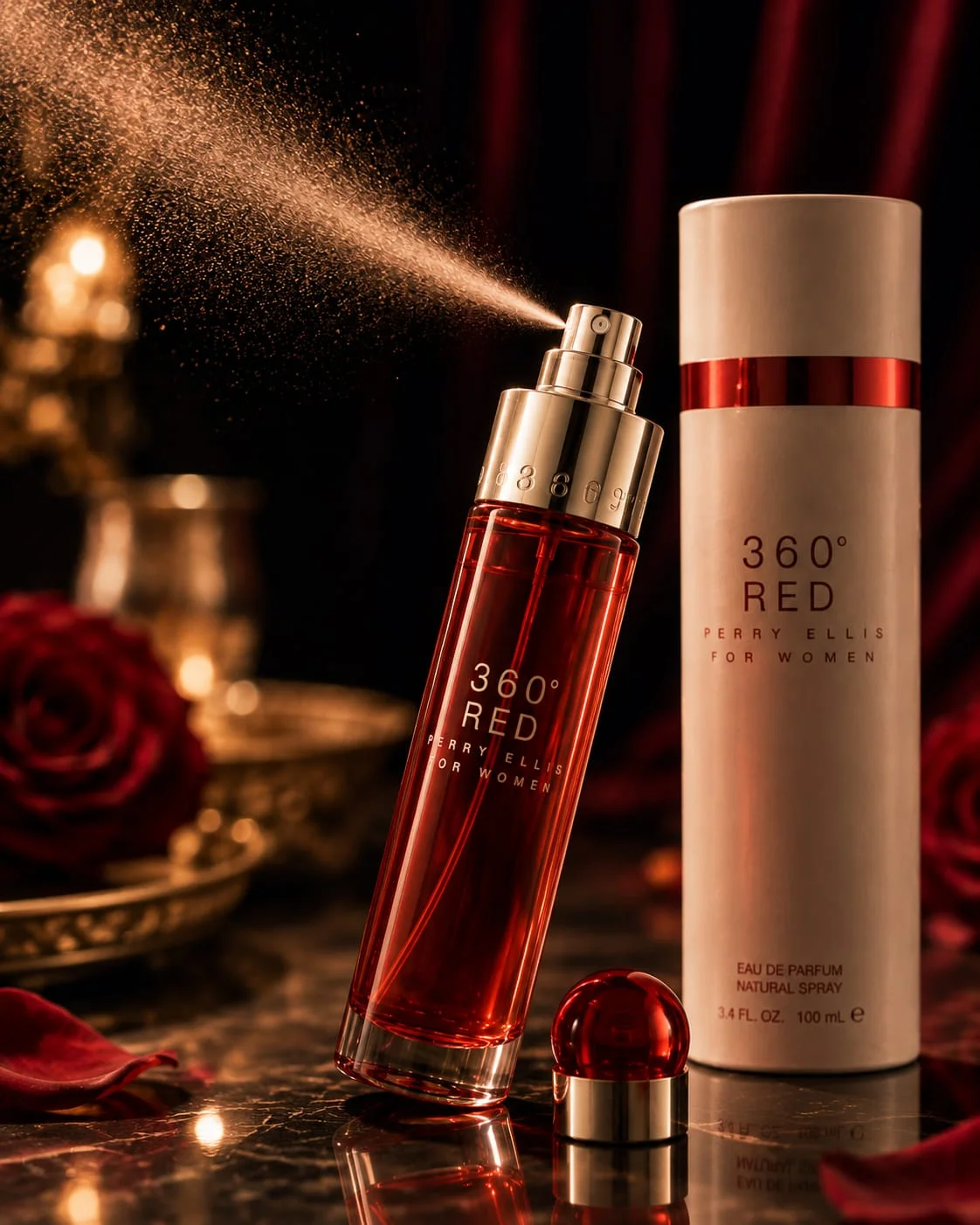 360° RED PERRY ELLIS